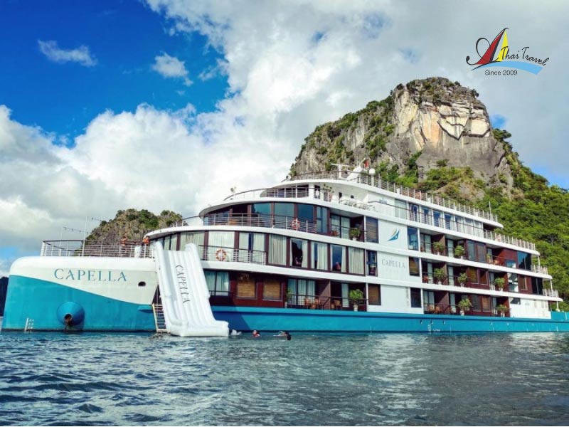 Halong Bay Capella Cruise is also a large-sized cruise ship Halong Bay Capella Cruise is also a large-sized cruise ship