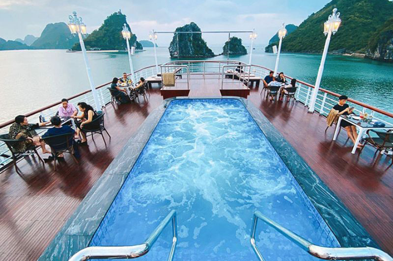 5 star Halong cruise with swimming pool 9 5starhalongcruisewithswimmingpool